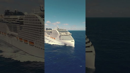 Morning views from the bridge, as seen by the captain on MSC World America ☀️