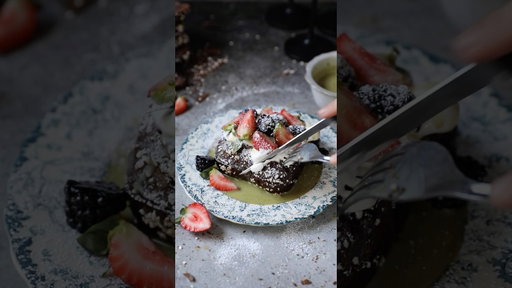 Chocolate Brioche French Toast with Pistachio Sauce ❤️🎄 #food