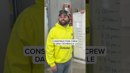 Construction Crew Daily Schedule