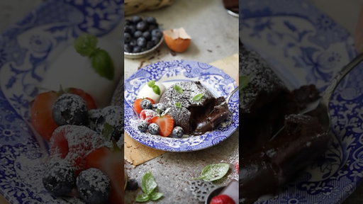 In cold weather, have something warm and sweet like Chocolate Lava Cake ❤️ #food