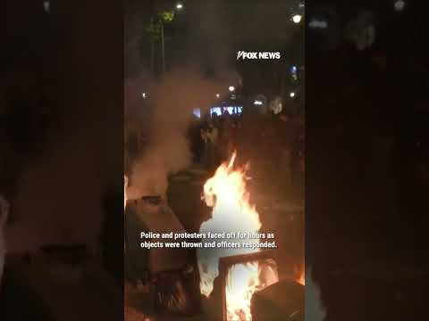 Housing protests turn VIOLENT in Spain as police clash with demonstrators #shorts