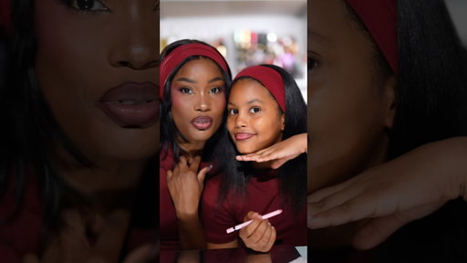 My daughter try’s her own LIP COMBO 😍