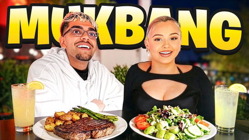 N3on & Alabama Barker Steakhouse Mukbang!