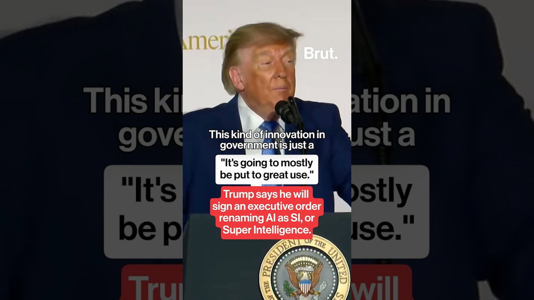 Trump to sign executive order renaming artificial intelligence as "super intelligence."