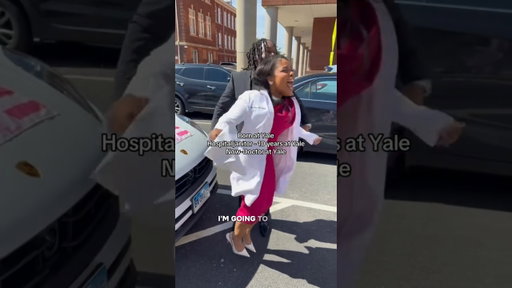 She's heading back to Yale, not as a janitor but as a doctor! she was also born in the same hospital