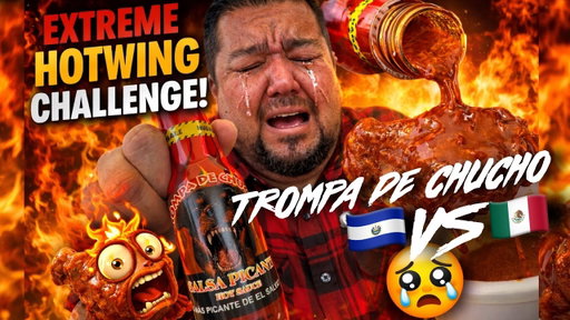 LA SALSA MÁS PICANTE 😭🔥 Mexicano vs Salvadoreño (Trompa de Chucho Challenge)