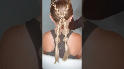 SPORTS HAIRSTYLE IDEA | Audrey and Victoria #hairstyle PRODUCTS USED IN DESCRIPTION BELOW ⬇️