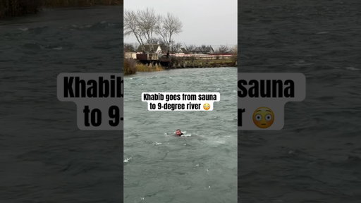 Khabib casually jumping in the river 👀🥶