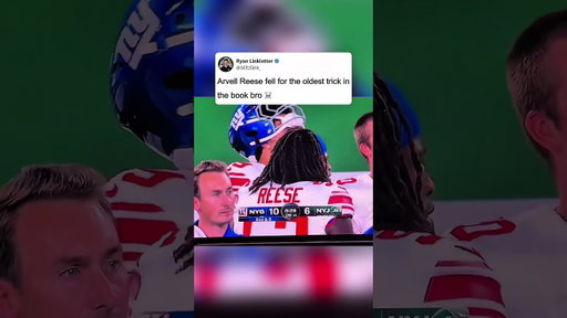 Nah there’s no way Arvell Reese fell for this one bro #nfl #football #giants