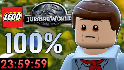 I Gave Myself 24 Hours to 100% Lego Jurassic World