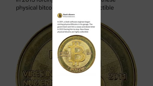 A physical bitcoin you can actually hold!!! #shorts