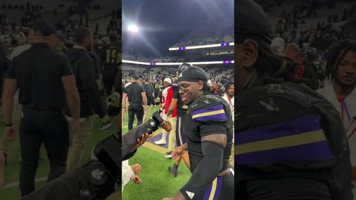 Postgame handshakes with Jonah Coleman