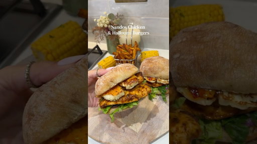 Nandos Chicken & Halloumi Burgers #fakeaway #easyrecipes