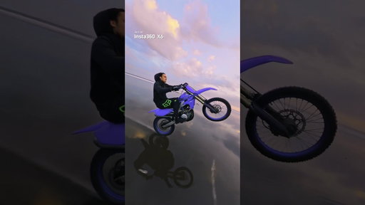 The smoothest sunset stunt 🌅🏍️  | Insta360 X6
