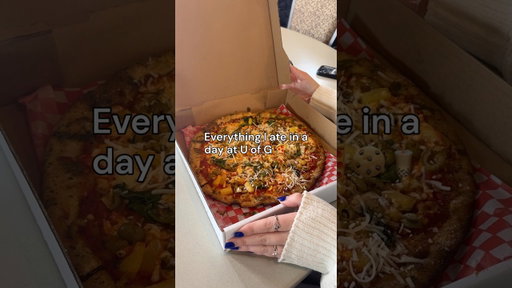 Everything I ate in a day at U of G! 🍕🍪🧋