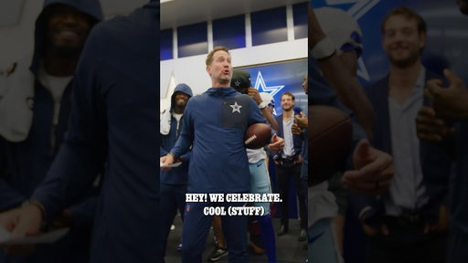 SCHOTTY’S FIRST DUB ‼️ #DallasCowboys #NFL #lockerroom #victory #speech #shorts