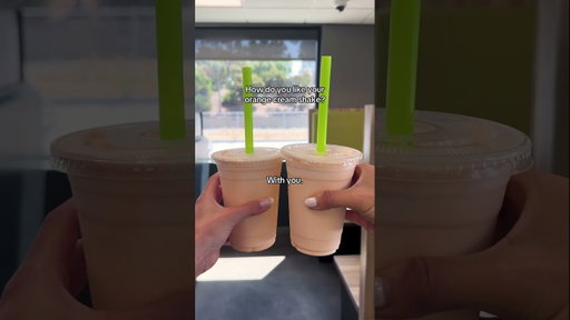 you, me & an orange cream shake 🧡