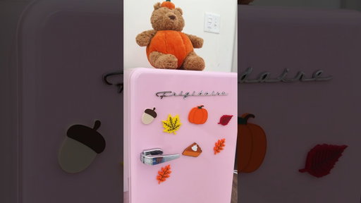 asmr fall mini fridge restock🍁🍎🎃 #asmr #mini #food #snacks #aesthetic #satisfying #shorts #viral