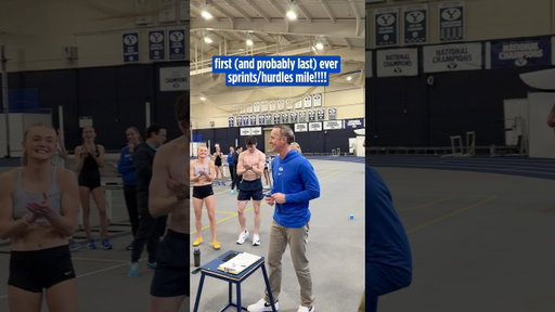 the sprints/hurdles squad tries out the mile… 😂 #byu #trackandfield #running