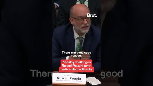 Pressley challenges Russell Vought over medical debt rollbacks.