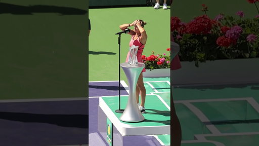 Getting all the wins! 🏆🐶💍 #tennisparadise #indianwells #arynasabalenka #sabalenka
