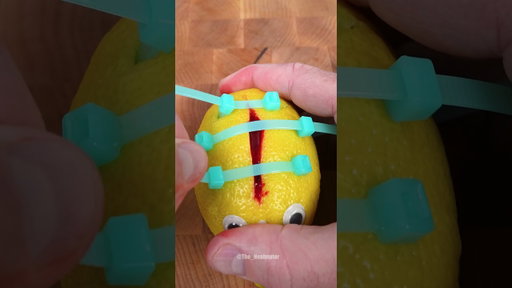 POV: Your lemon needs surgery 🍋🩹 #lifehacks #weirdcrafts #shorts