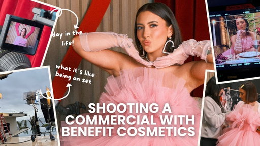 SHOOTING A COMMERCIAL WITH BENEFIT COSMETICS!!!!