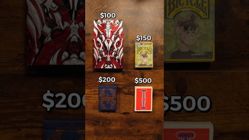 From $100 Playing Cards To $500 Playing Cards! 😮 #shorts #fyp #viralvid #cards #asmr