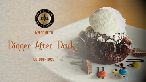 Dinner After Dark - Cooper's Hawk October 2026 Wine Club Dinner