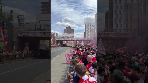 Fans are lining up around Emirates Stadium ahead of Arsenal’s trophy parade #arsenal #parade