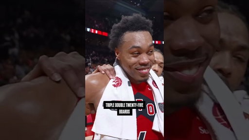 SCOTTIE, THE 1ST RAPTOR IN FRANCHISE HISTORY WITH A 20-20 TRIPLE-DOUBLE. #raptors #scottiebarnes