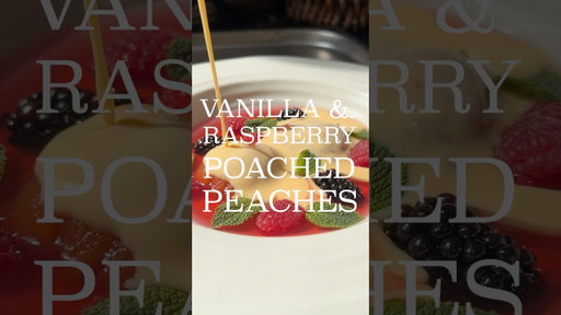 VANILLA & RASPBERRY POACHED PEACHES 🍑