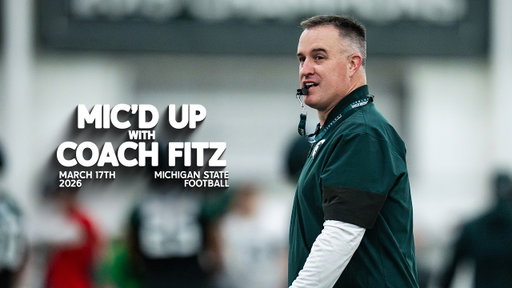 Mic'd Up with Coach Fitz at Michigan State Football's First Day of Spring Practice