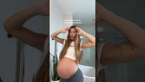 morning routine at 40.5 weeks pregnant🥵