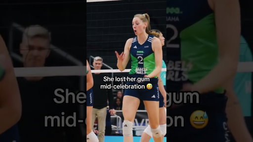 LOST HER GUM IN THE MIDDLE OF A RALLY?!?! #lovb #volleyball #volleyballworld