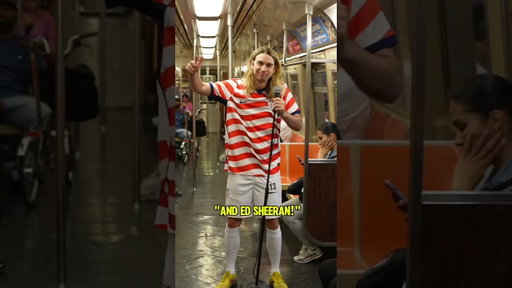A World Cup player does stand up on the subway in NYC. #worldcup #fifa