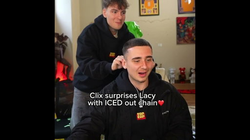 Clix SURPRISES Lacy with ICED OUT chain 🥶❤️