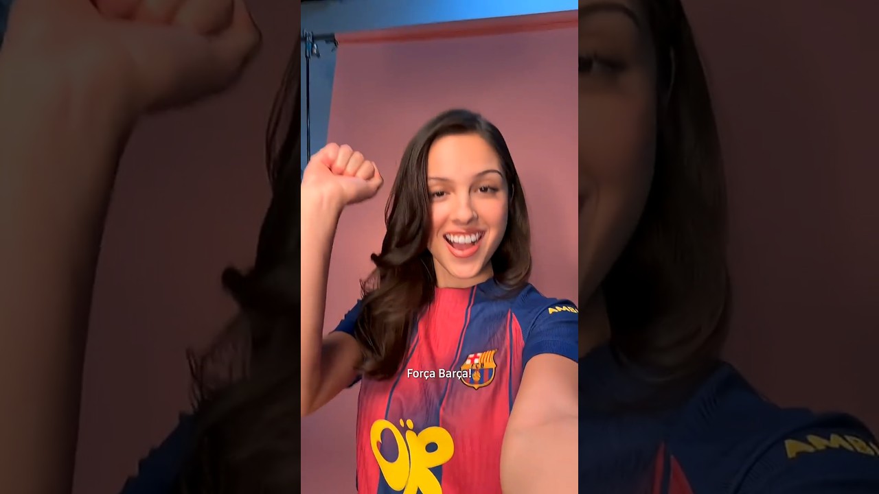 You love to see it... Olivia Rodrigo in blaugrana 🤩@spotify @OliviaRodrigo 🩷 #fcbarcelona #football