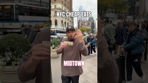 The Best Cheap Eats In Midtown Manhattan for $20 #shorts #food #cheapeats #midtown #nyc wn