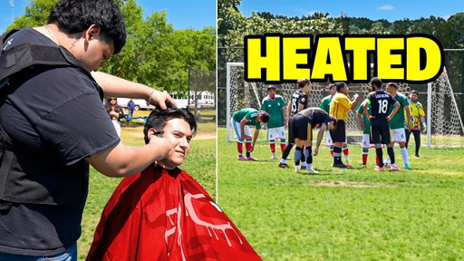 Getting A Haircut During Sunday League Game!