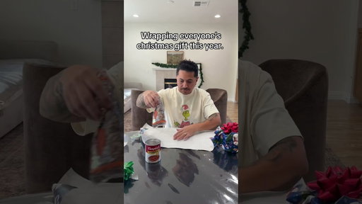 Wrapping everyone’s gift for christmas. #Xmas #christmas #funny
