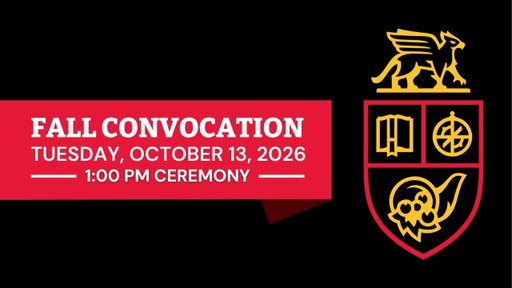 U of G Convocation - October 13, 2026 at 1:00 PM
