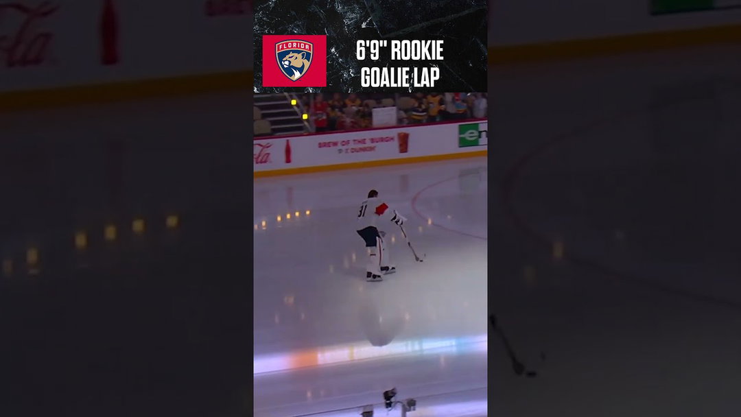 Tallest Goalie in NHL History Takes His Rookie Lap 🤯🥅