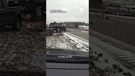 Police Officer Witnesses Multiple Crashes on Slick Road