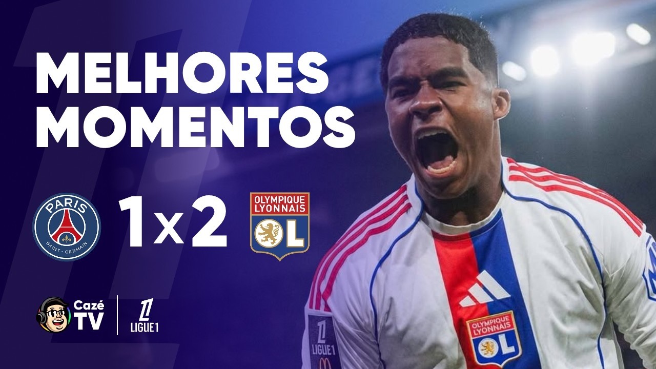 MELHORES MOMENTOS: PSG 1 X 2 LYON | LIGUE 1 2025/2026 | 30ª RODADA