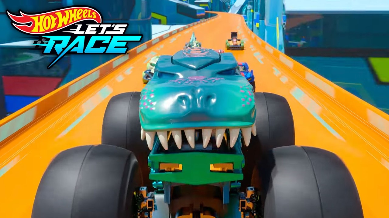 Mega Wrex Runs Wild on the Tracks!! | Hot Wheels Let's Race