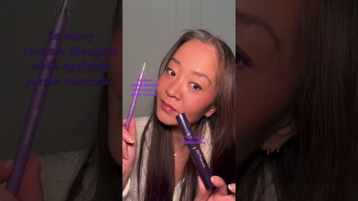 Purple mascara to bring joy. 💜 #mascara #makeupshorts #drugstoremakeup #purplemakeup #minnesota
