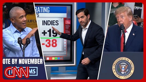 Obama 'crushes' Trump in polling as both make midterm pitch