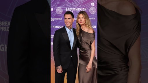 Adam Levine and Behati Prinsloo at the 12th Breakthrough Prize Ceremony.💜(📸: Getty Images)