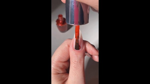 Nails of a showgirl 🧡✨ Step into the spotlight in this fiery pumpkin orange nail polish.  #shorts